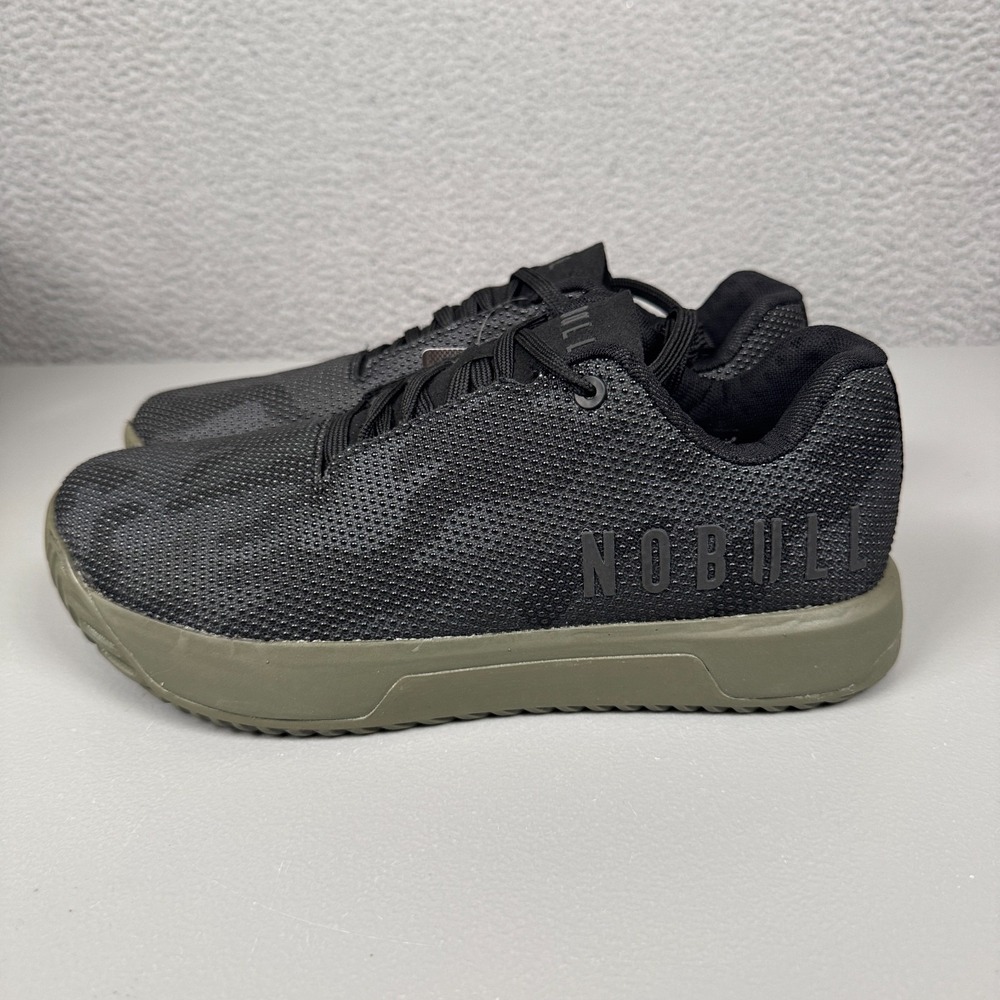 NoBull Shoes Womens 9.5 Black Camo SuperFabric SF Trainer+ CrossFit Gym Workout
